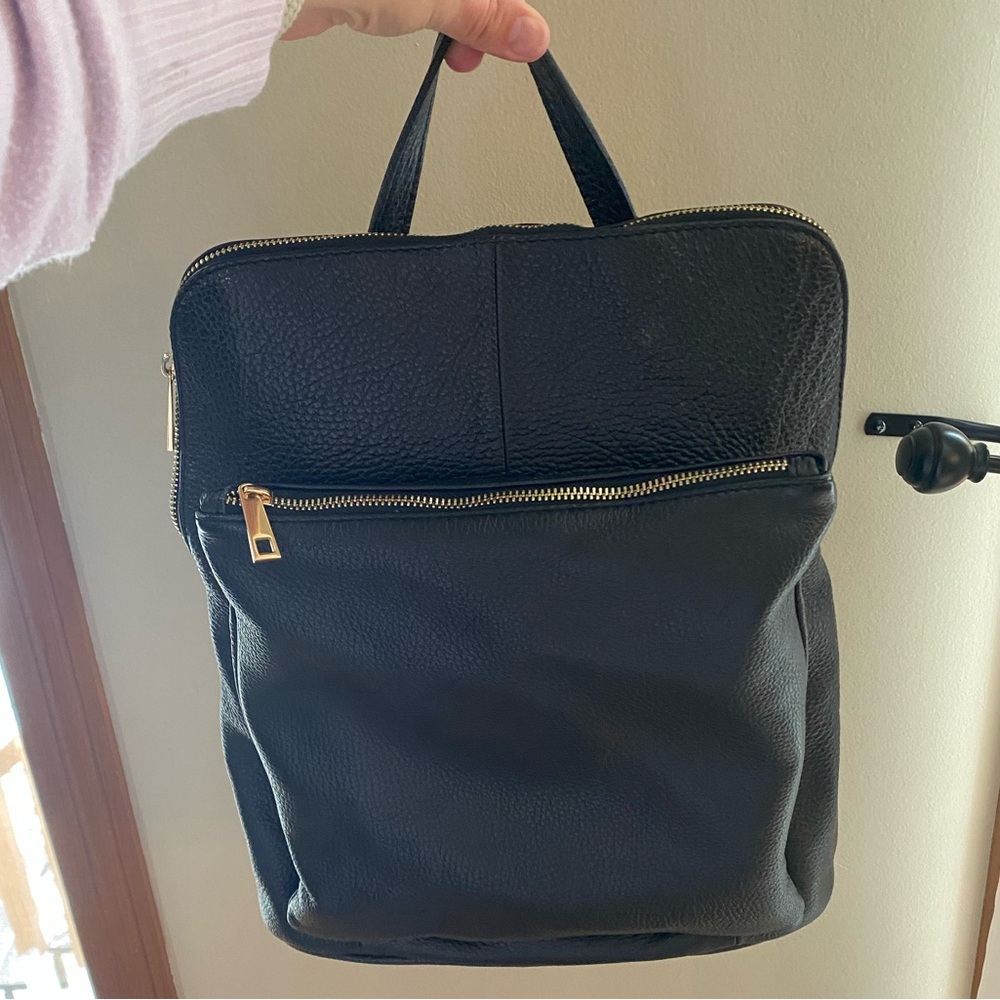 Borse In Pelle Black Backpack